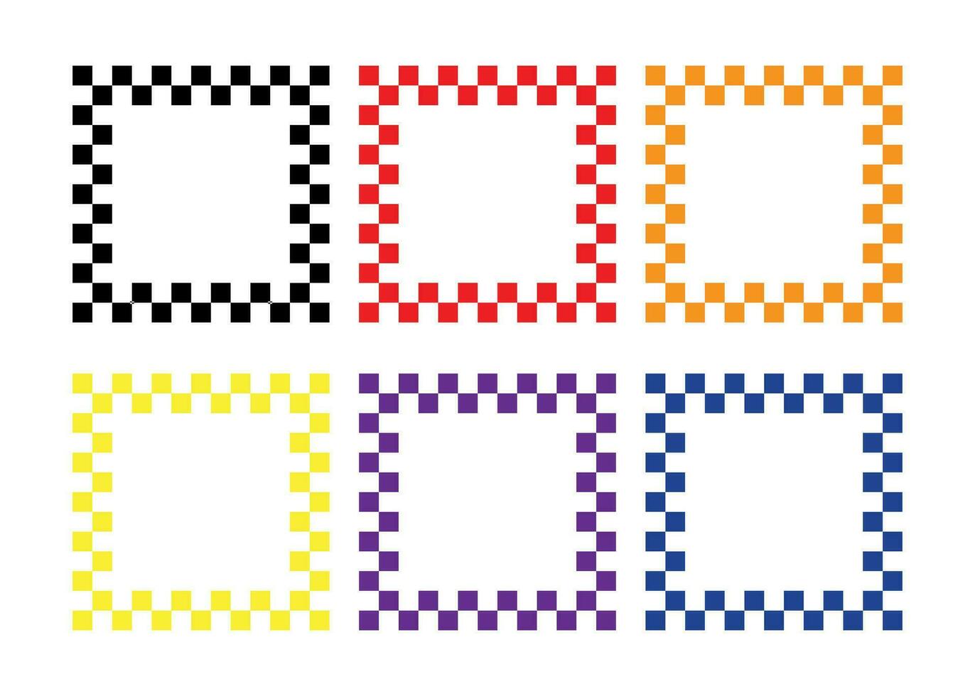 Checkers frame background line art seamless pattern geometric vector. vector