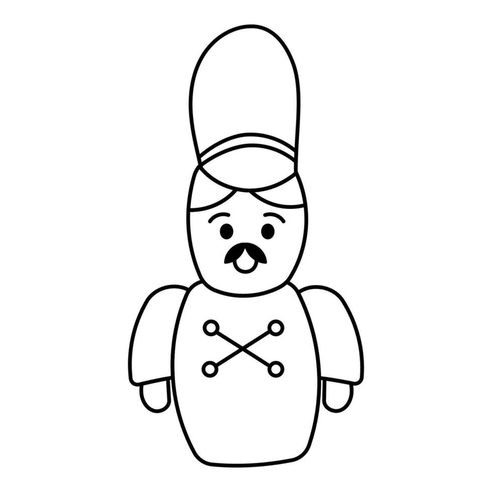 new year christmas toy nutcracker soldier man vector