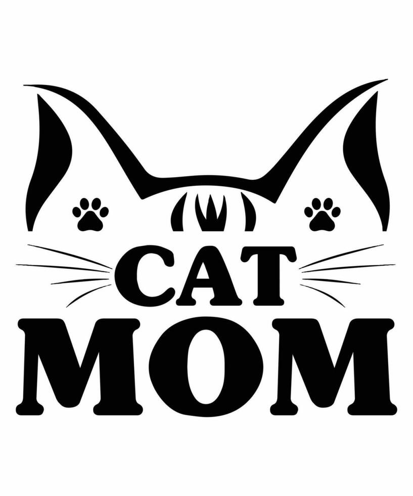 Cat Tshirt design vector. Use for T-Shirt, mugs, stickers, Cards, etc. vector