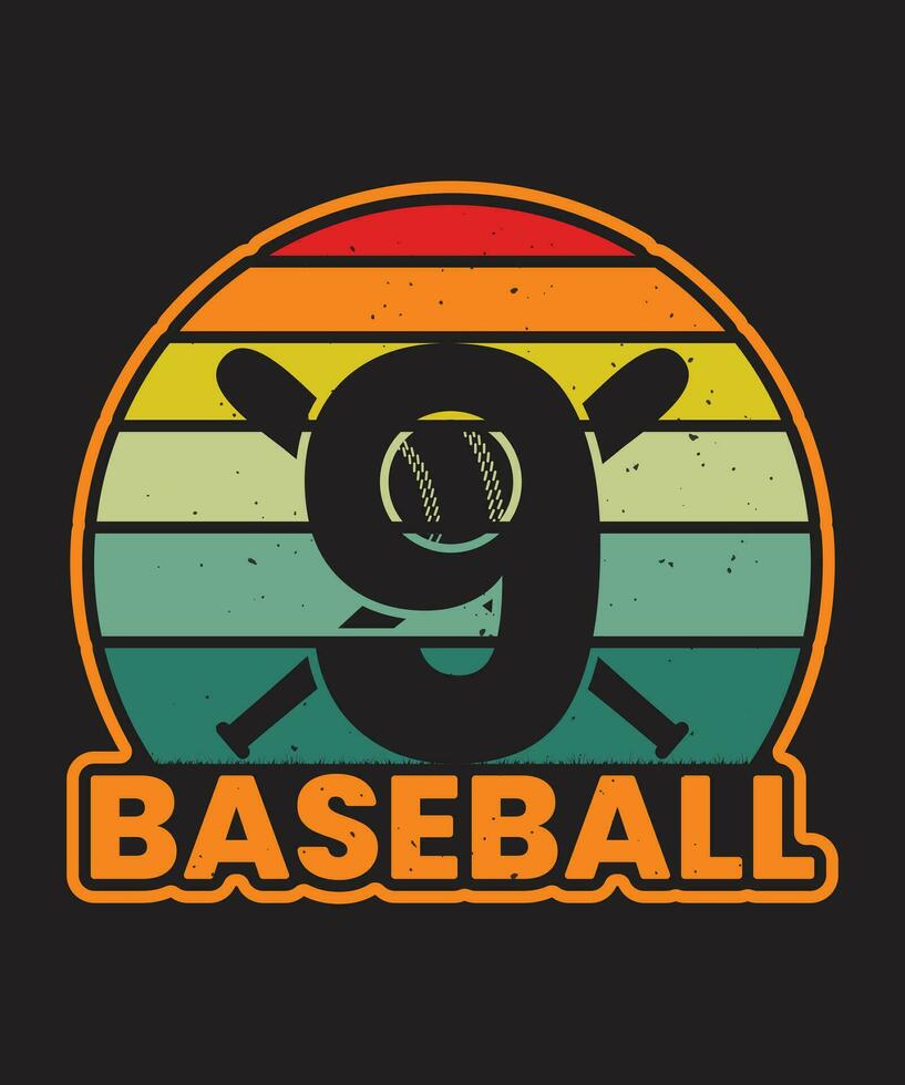 béisbol camiseta diseño vector. utilizar para camiseta, tazas, pegatinas, tarjetas, etc vector