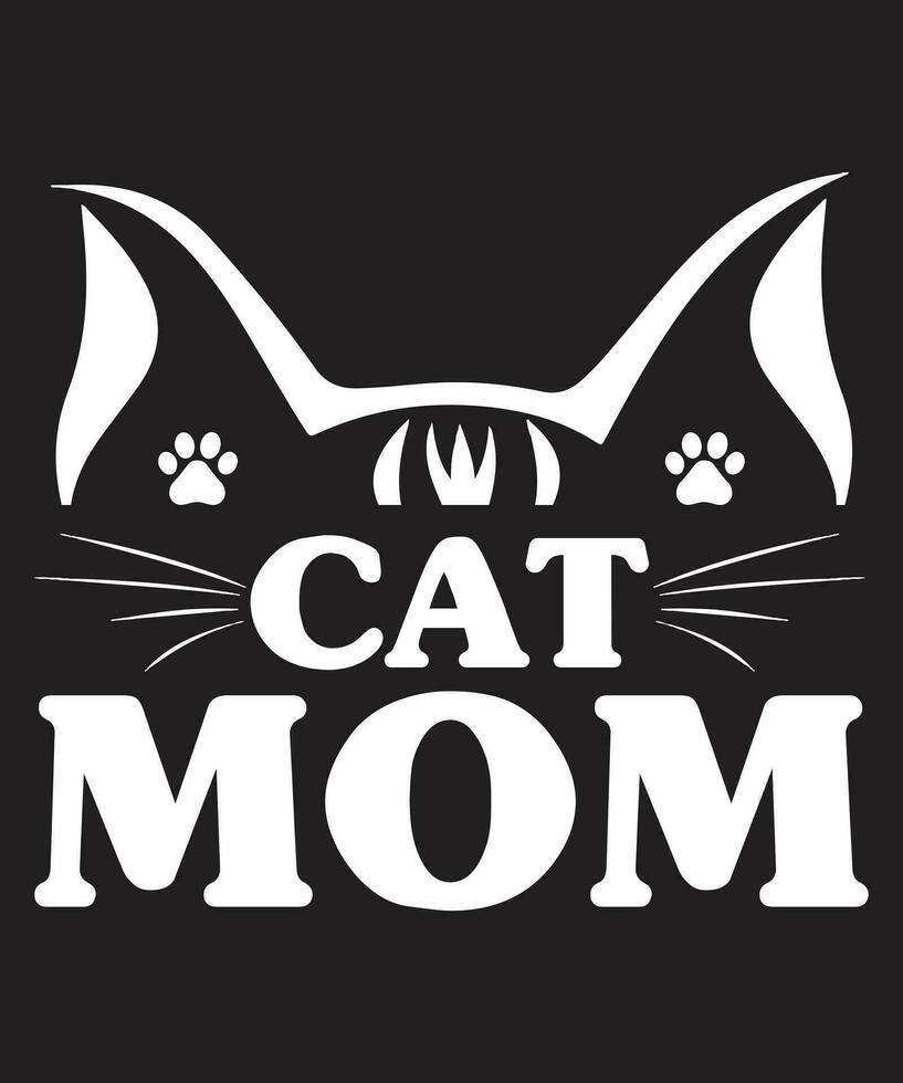 Cat Tshirt design vector. Use for T-Shirt, mugs, stickers, Cards, etc. vector