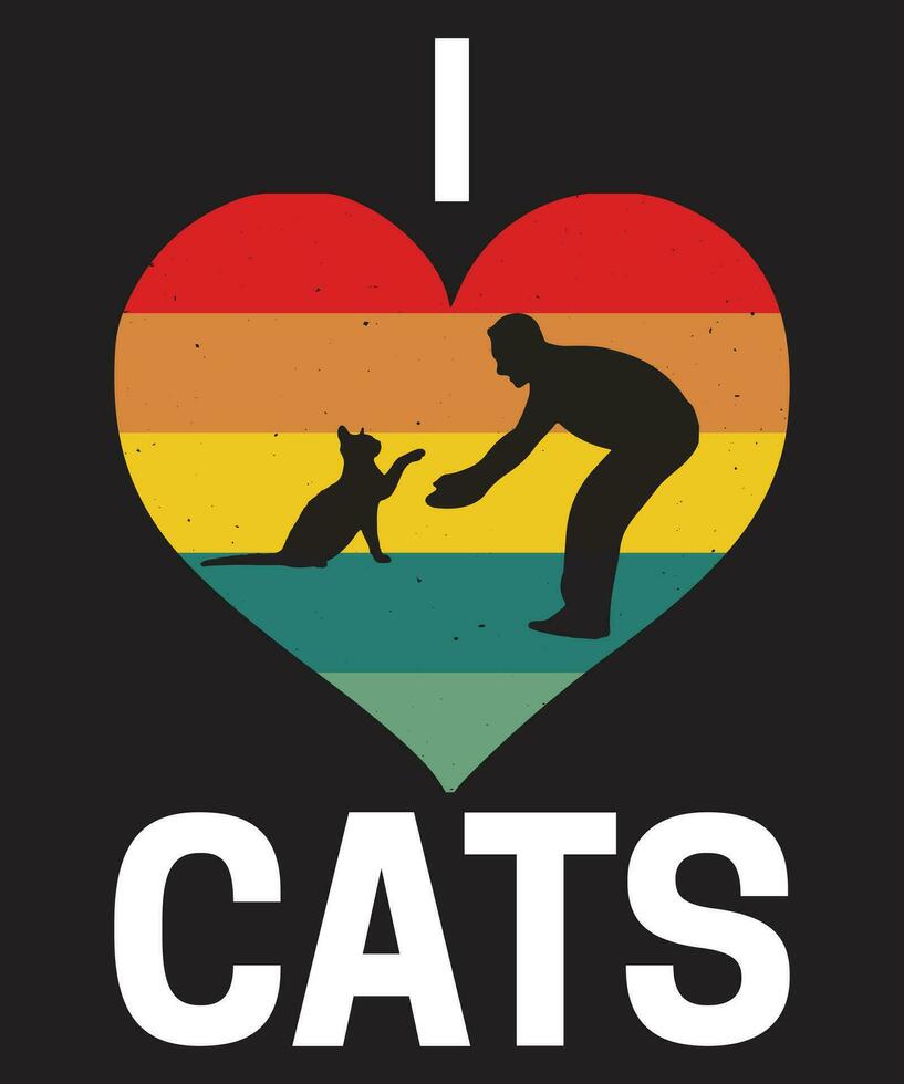 Cat Tshirt design vector. Use for T-Shirt, mugs, stickers, Cards, etc. vector