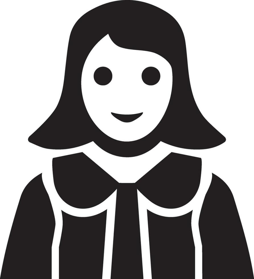 niña vector icono