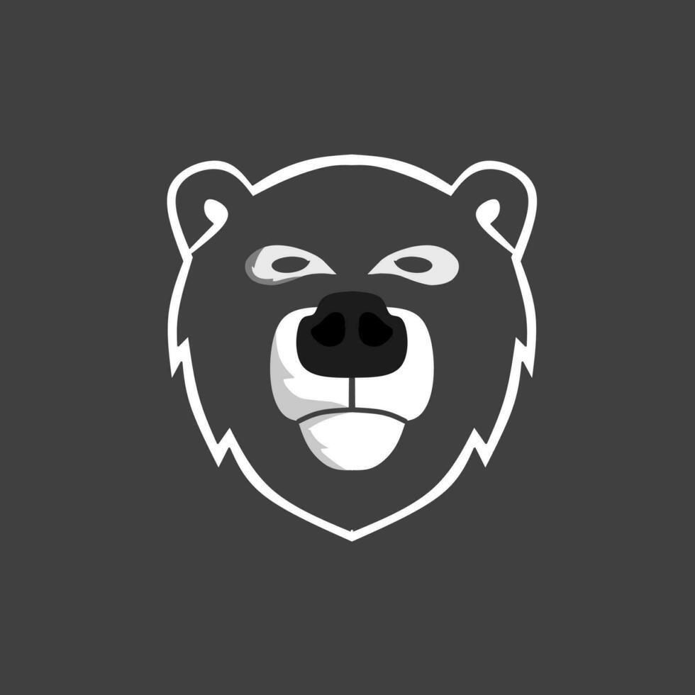 illustration vector graphic of design logo face polar bear