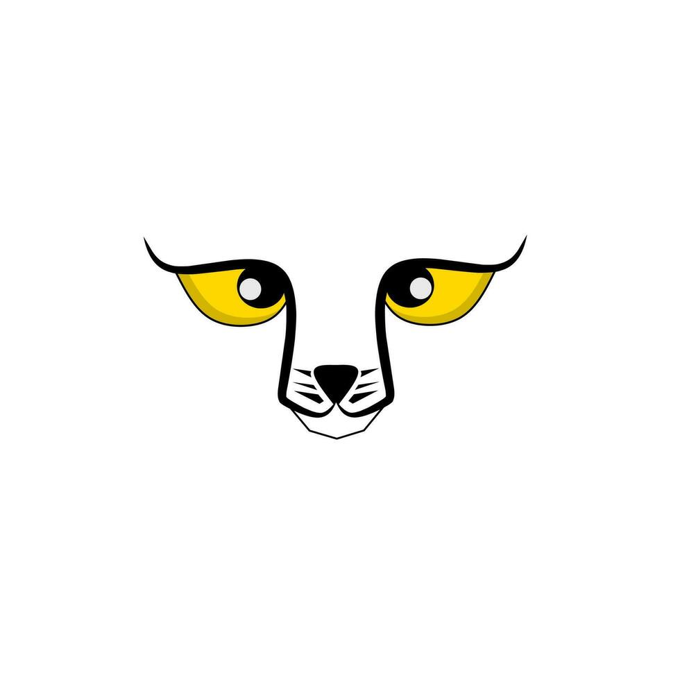 ilustración vector gráfico de diseño de guepardo cara