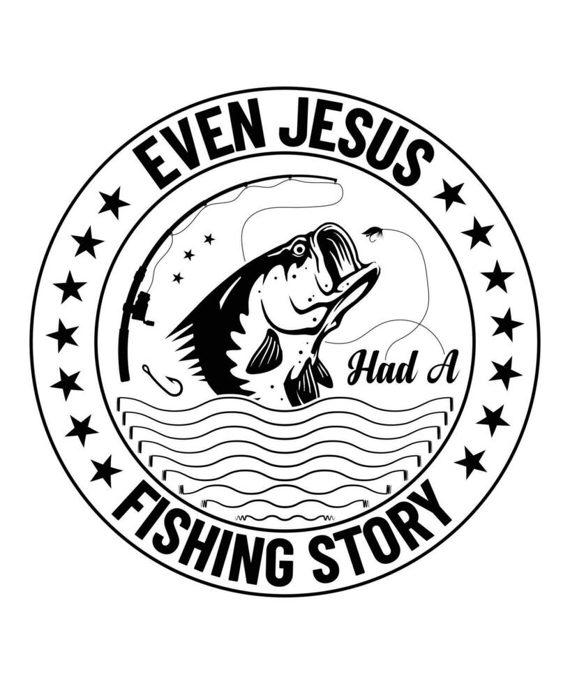 Fishing Tshirt design vector