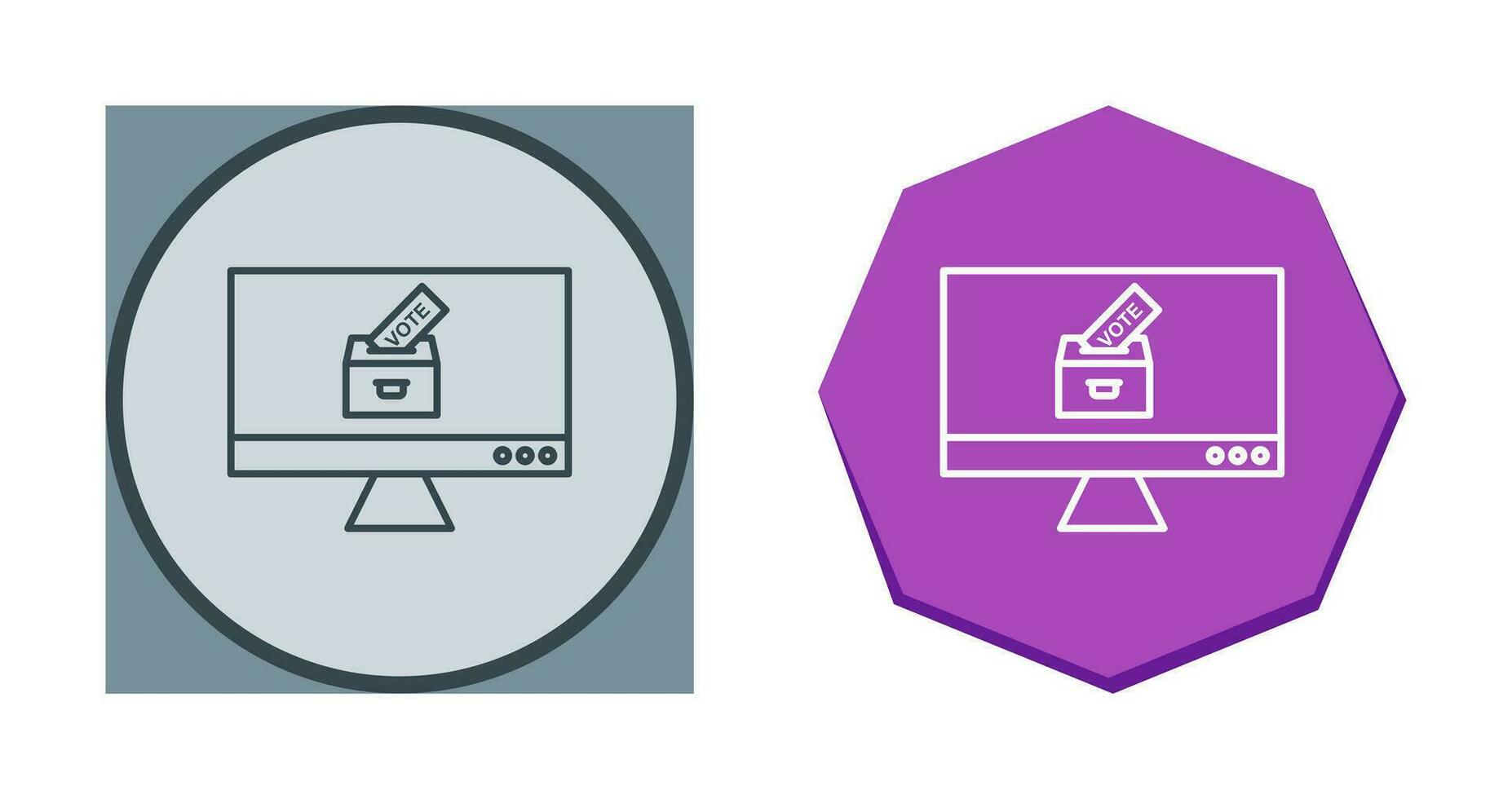 Online Vote Vector Icon