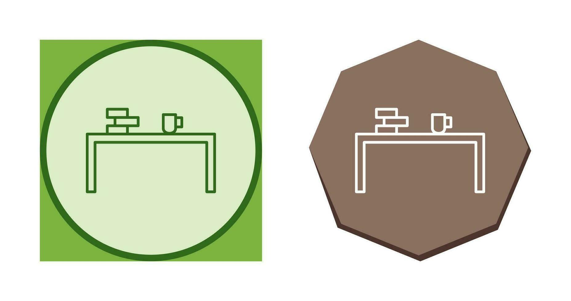 Unique Study Desk Vector Icon