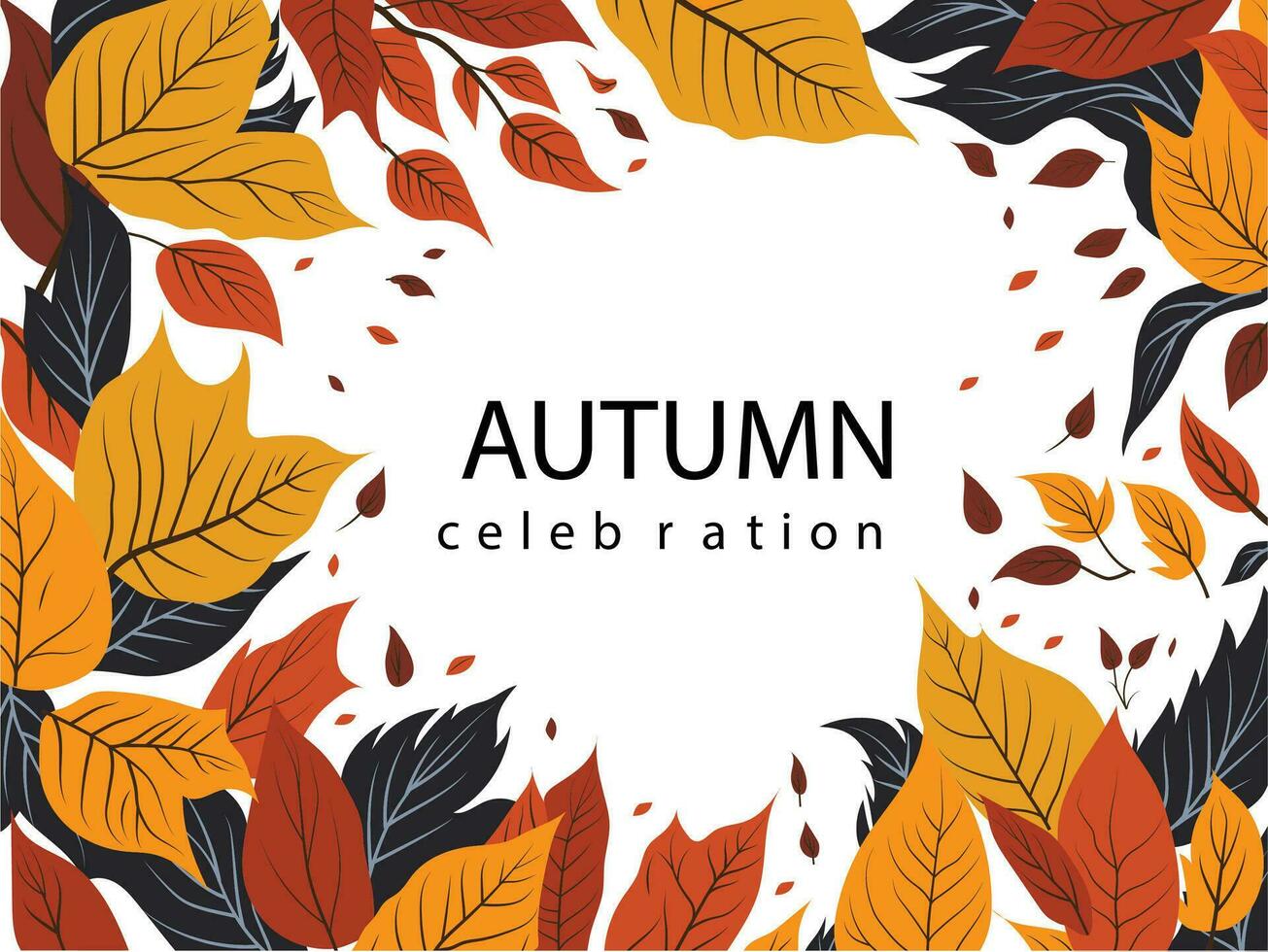Free vector autumn festival celebration and floral background .