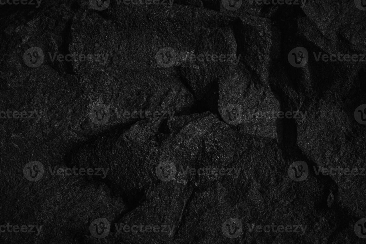Roca negro textura antecedentes. oscuro cemento, hormigón grunge loseta gris, mármol patrón, pared negro antecedentes blanco para diseño foto