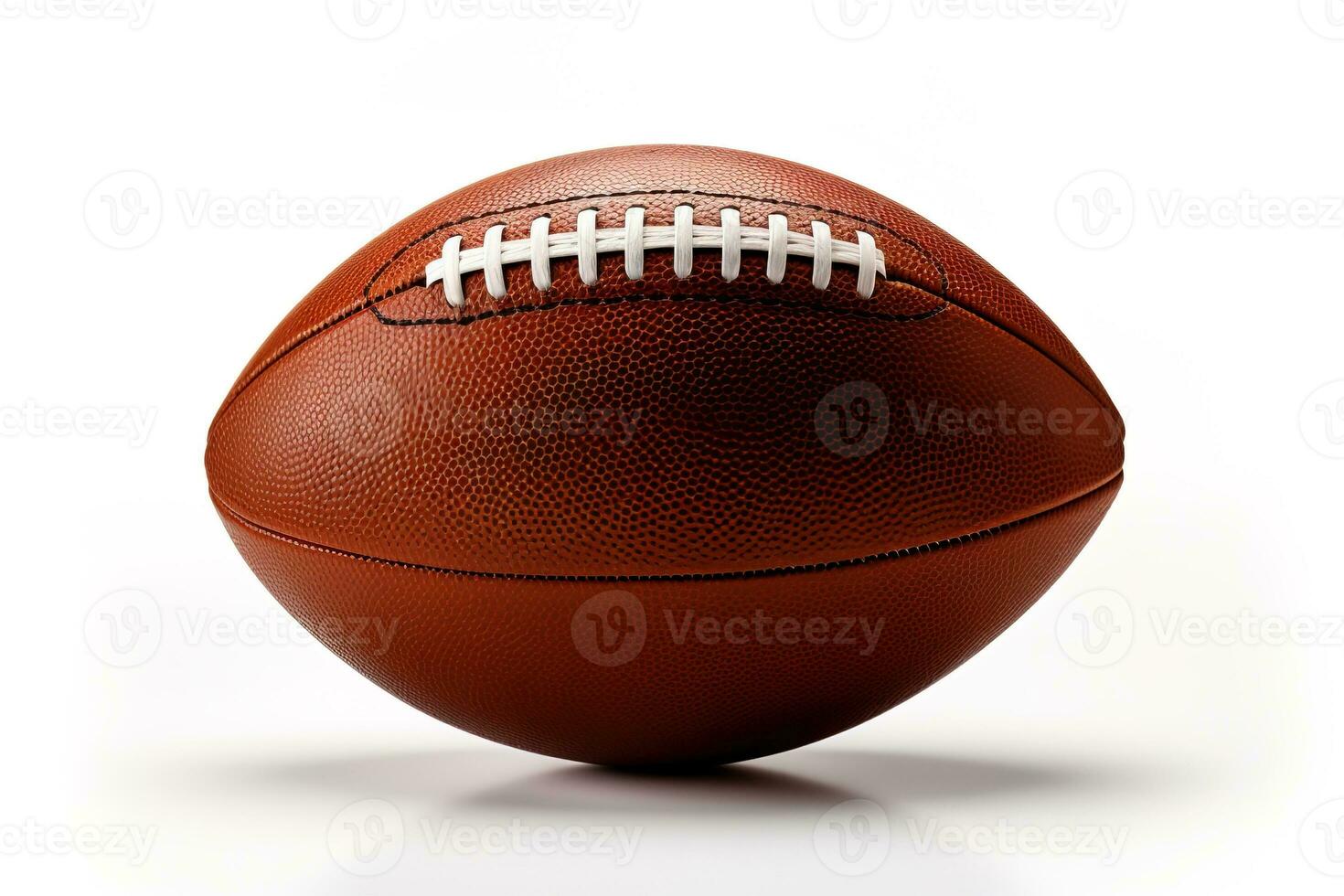 Classic leather american football ball isolated on white bacground photo