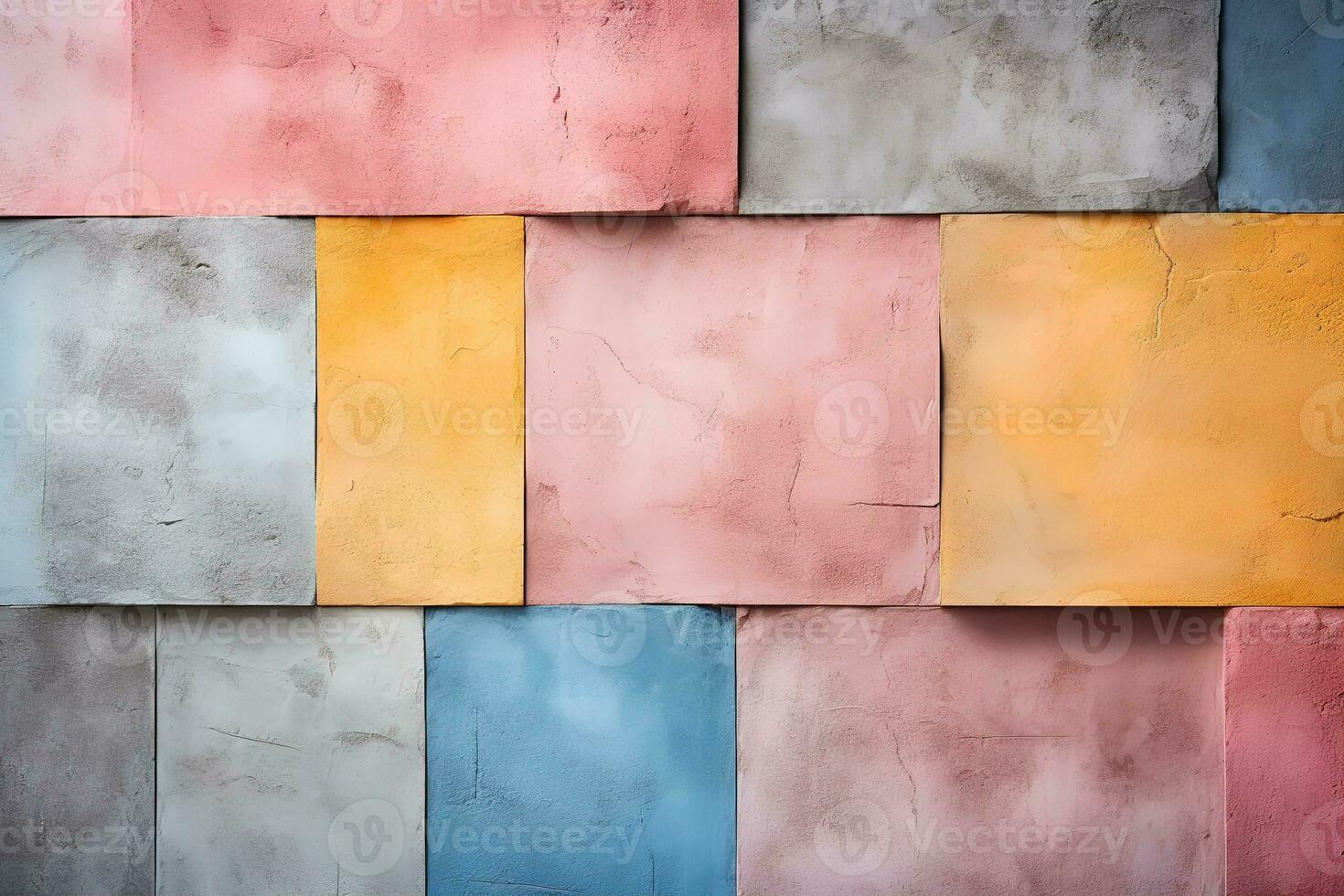 Colorful colored concrete blocks abstract background, generative ai photo