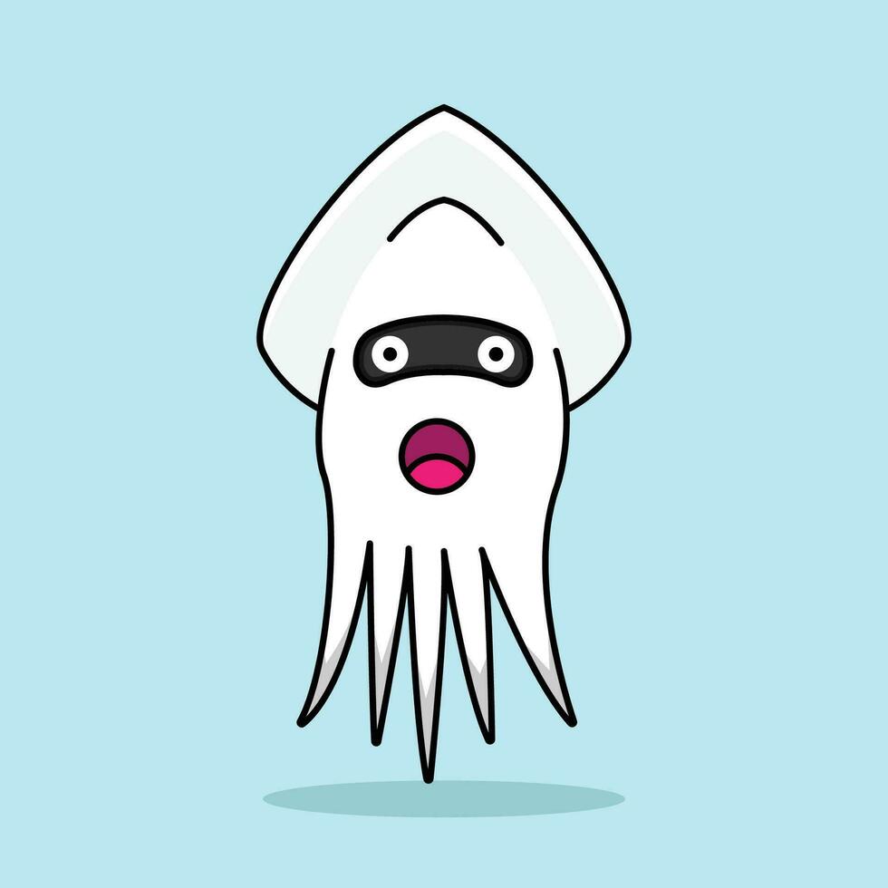 The Illustration of Squid Enemy Game vector