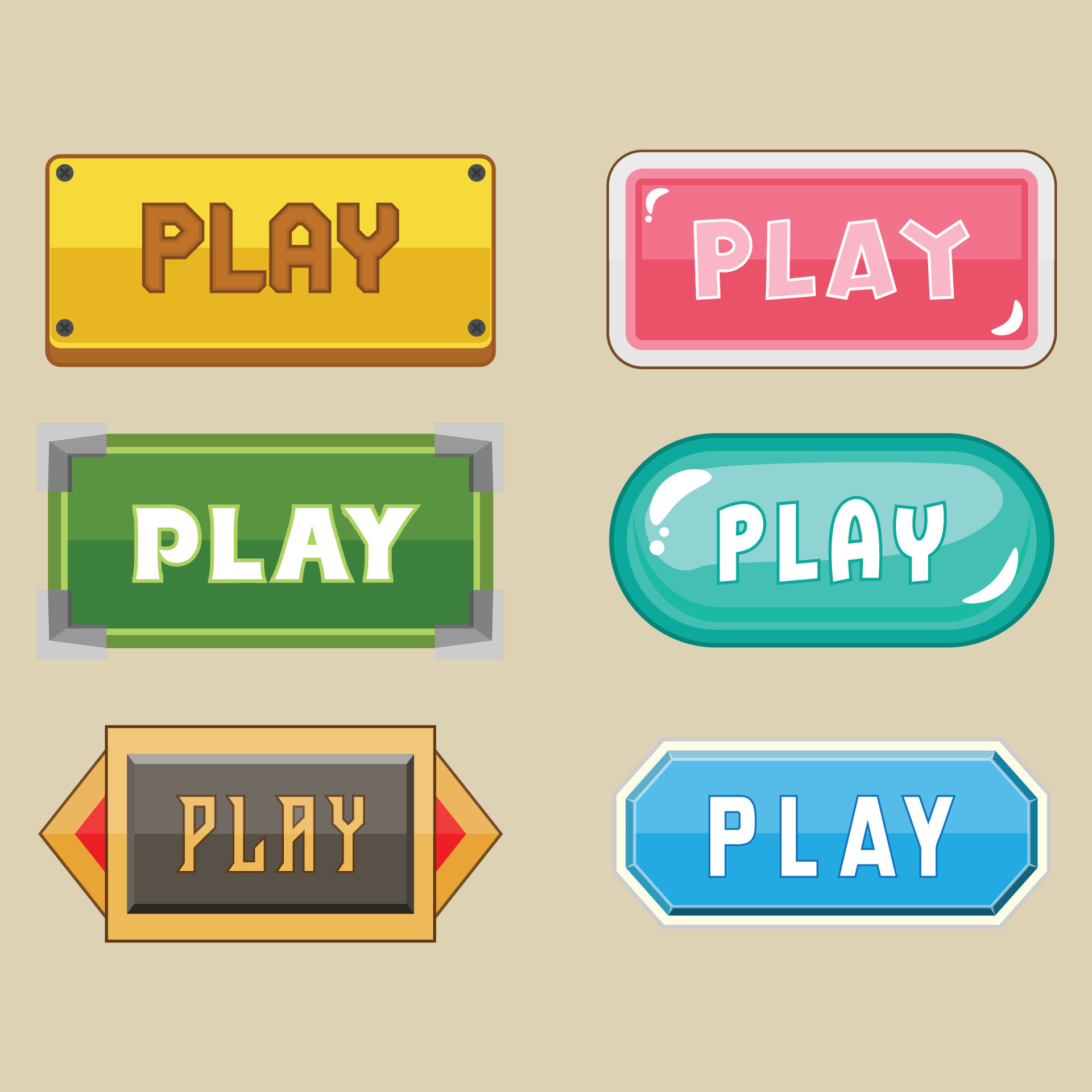 The Illustration of Play Button Game Set 29783317 Vector Art at Vecteezy