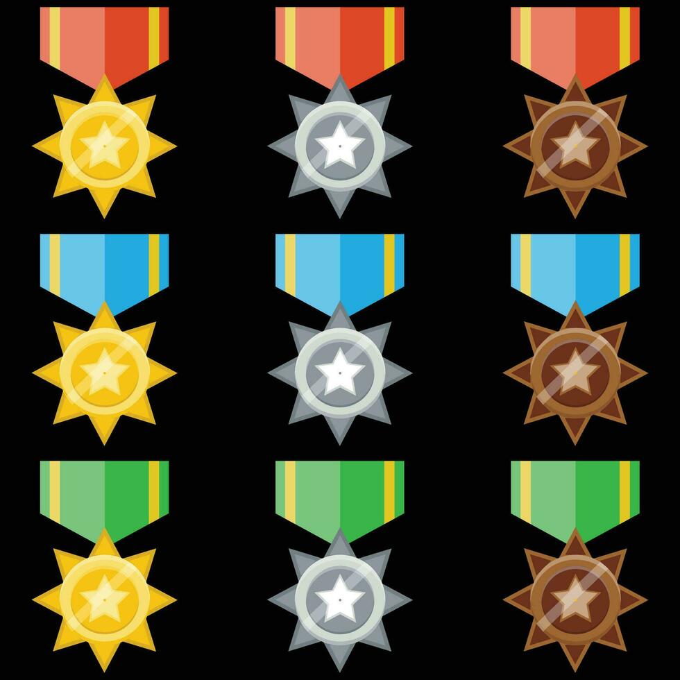 el ilustración de estrella medallas vector