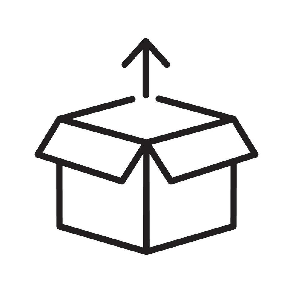 open box package symbol icon vector design illustration