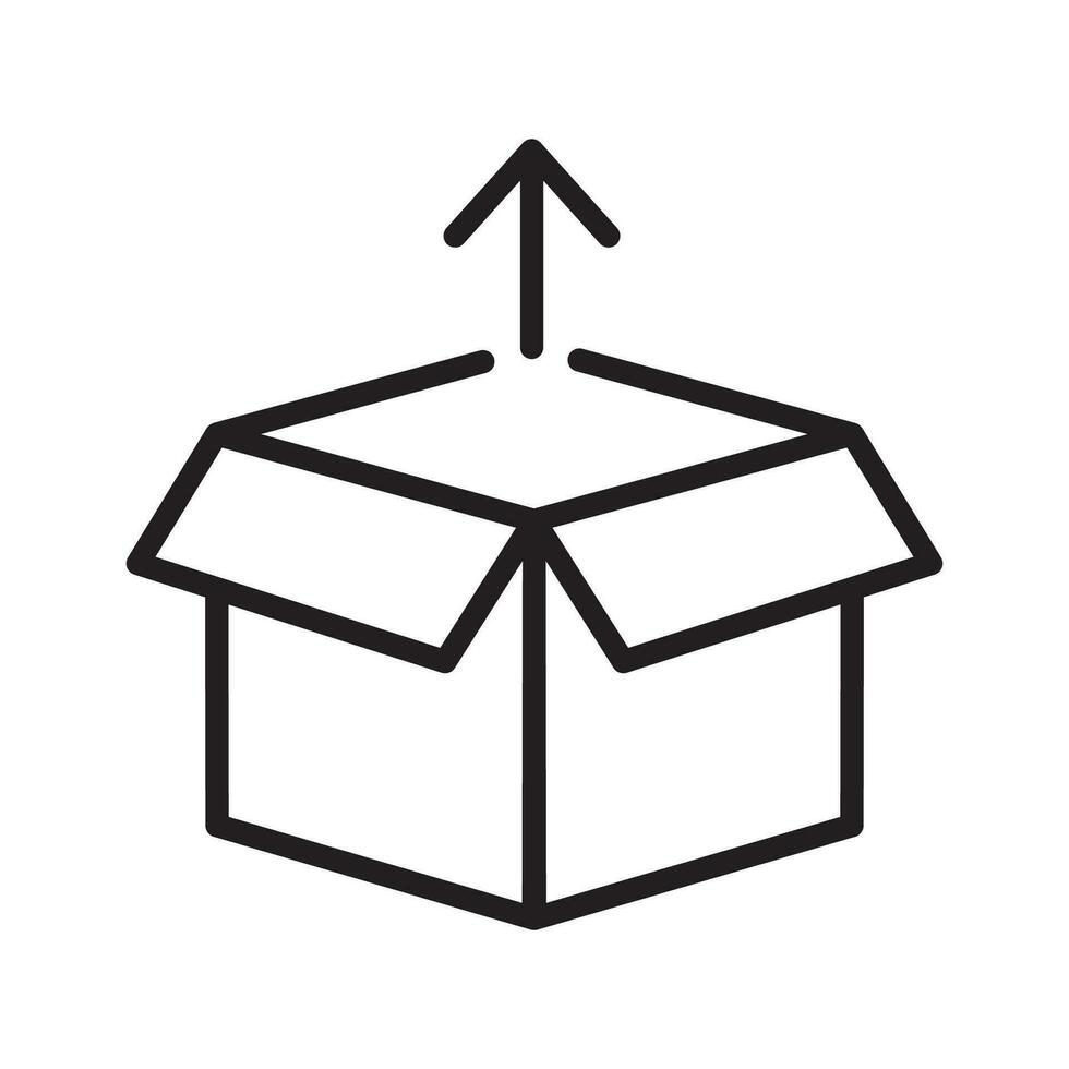 open box package symbol icon vector design illustration