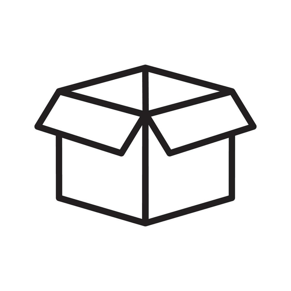 open box package symbol icon vector design illustration