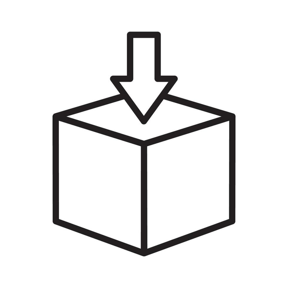 open box package symbol icon vector design illustration