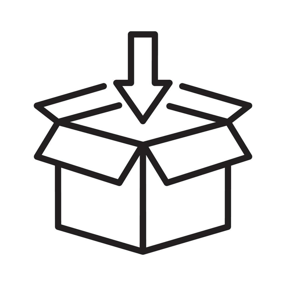 open box package symbol icon vector design illustration