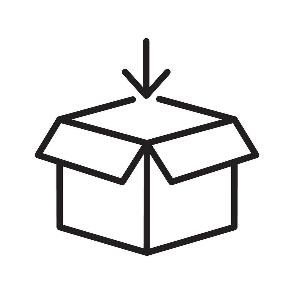 open box package symbol icon vector design illustration