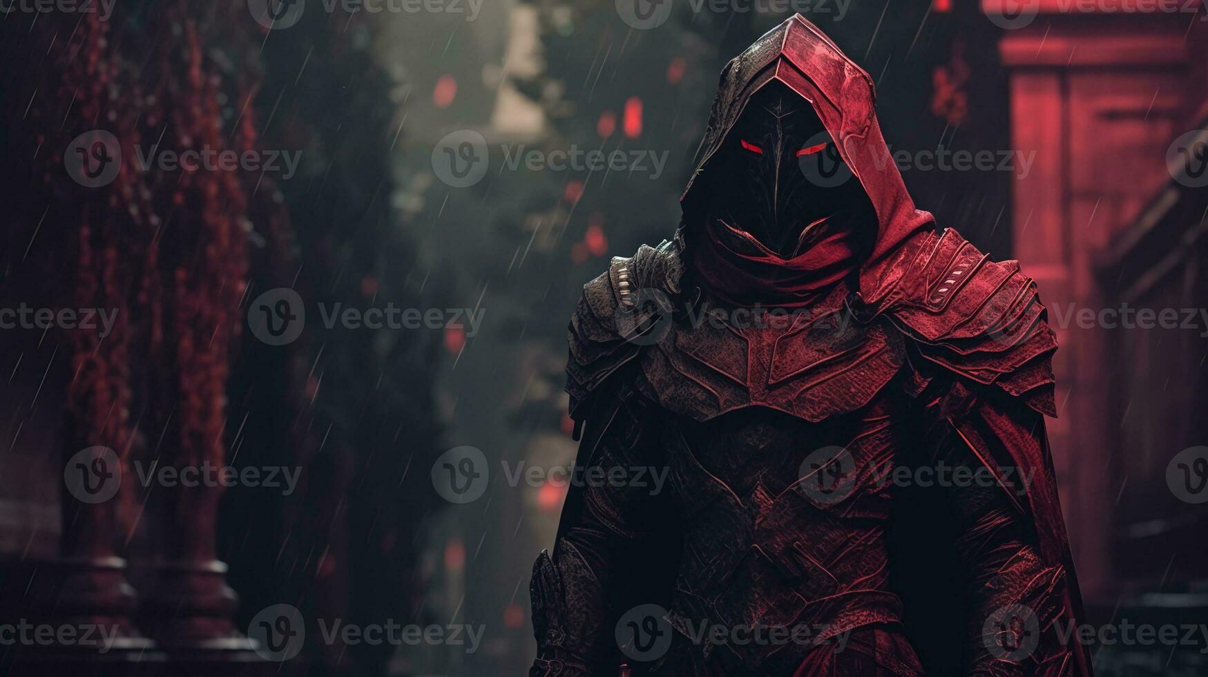 warlock guard, digital art illustration, Generative AI photo