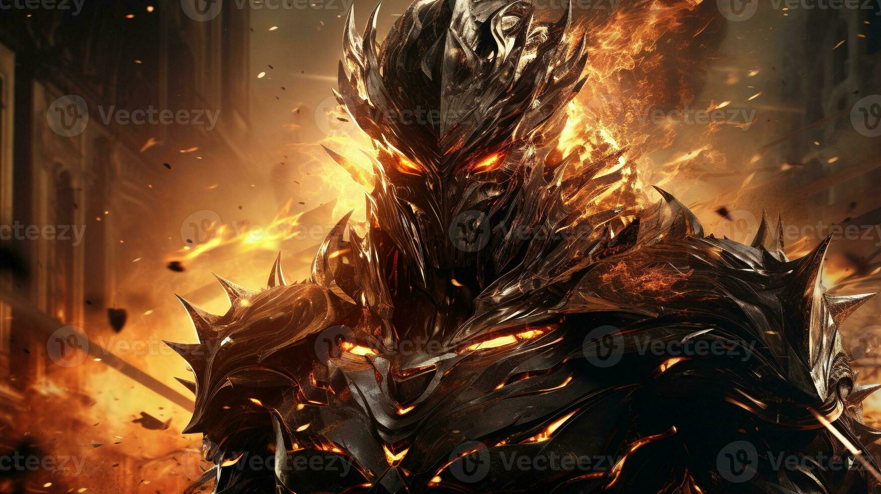 warrior of legend, digital art illustration, Generative AI photo