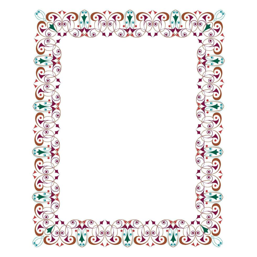 abstract frame with vintage floral ornaments vector
