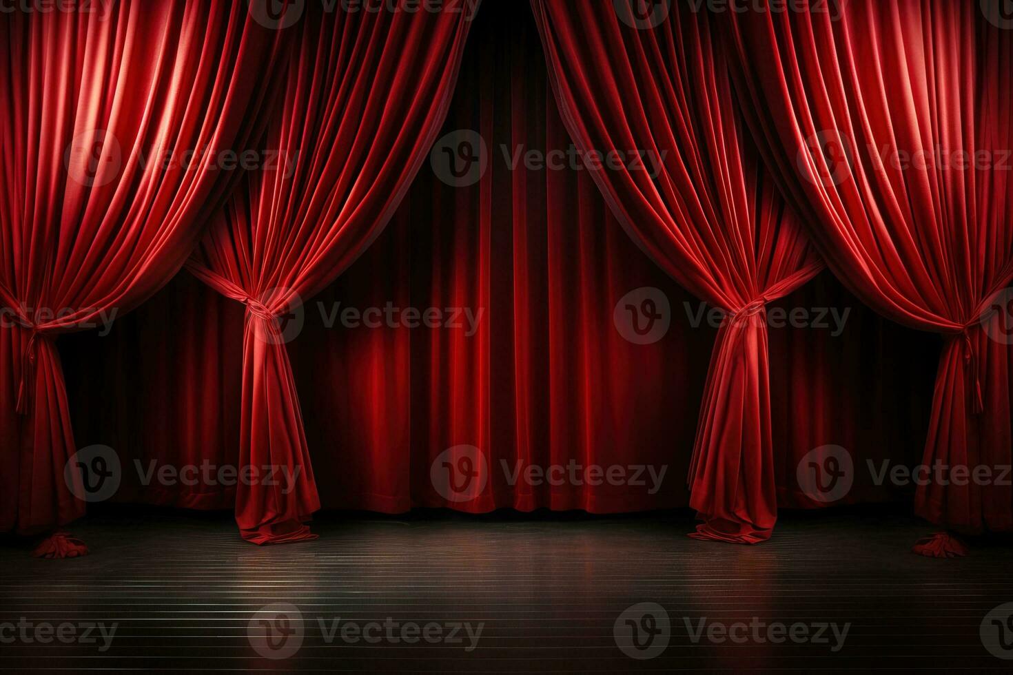 escena fondo, rojo cortina en etapa de teatro o cine ligeramente un frasco foto