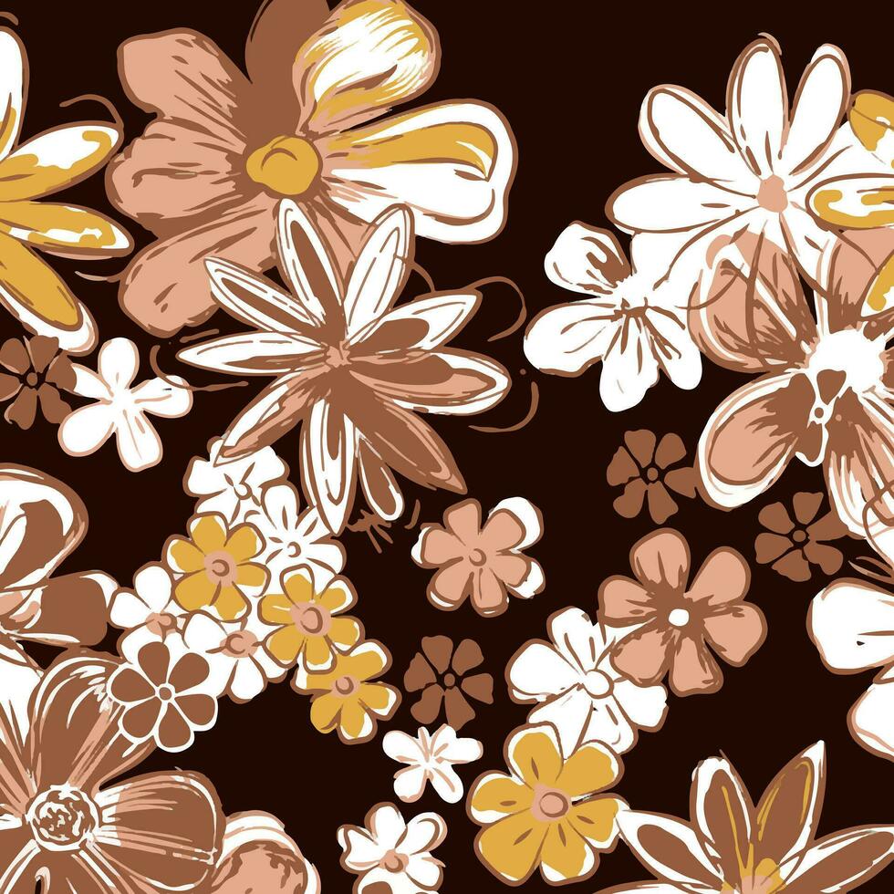 floral abstract pattern suitable for textile and printing needs vector