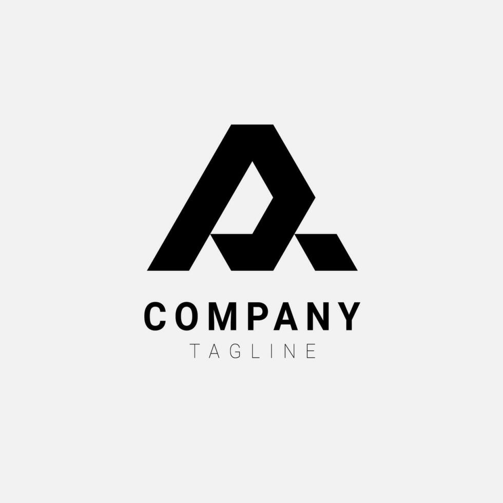 A Triangle Architech minimalist logo design vector