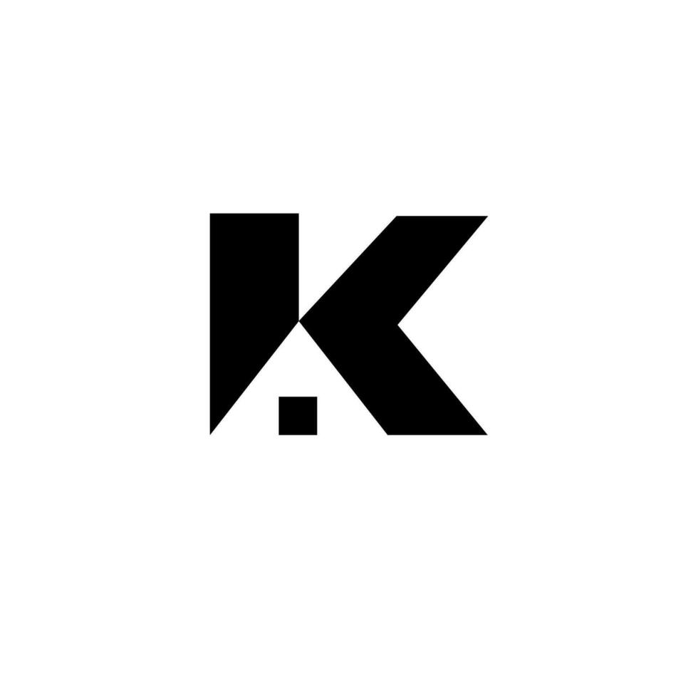 k casa real inmuebles minimalista logo diseño vector