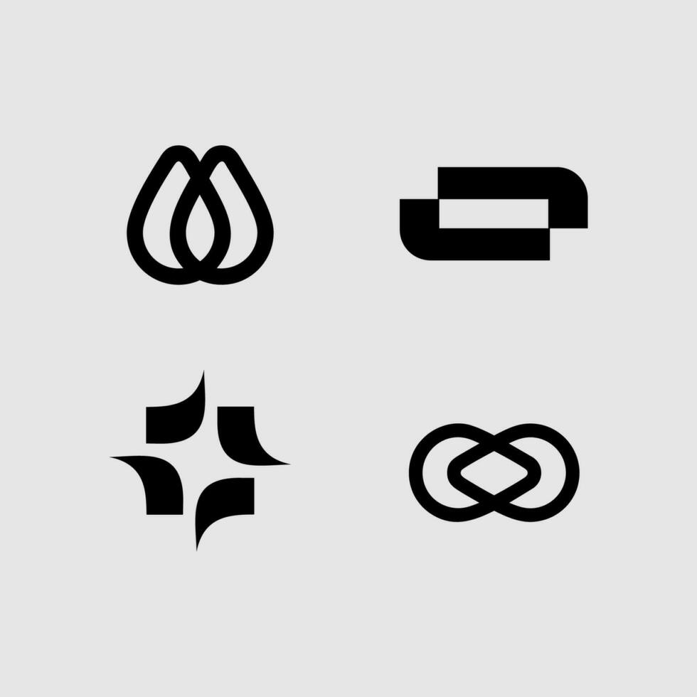 abstract modern minimalist logo design vector