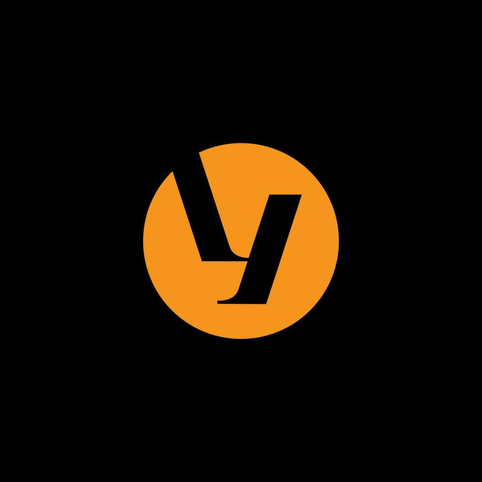 y circle abstract minimalist logo design vector