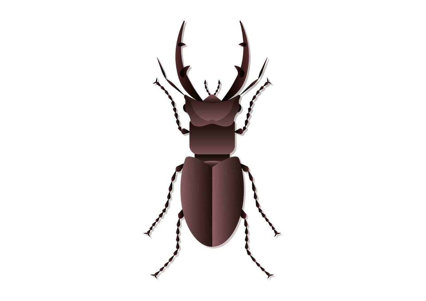 gigante ciervo escarabajo vector Arte aislado en blanco antecedentes