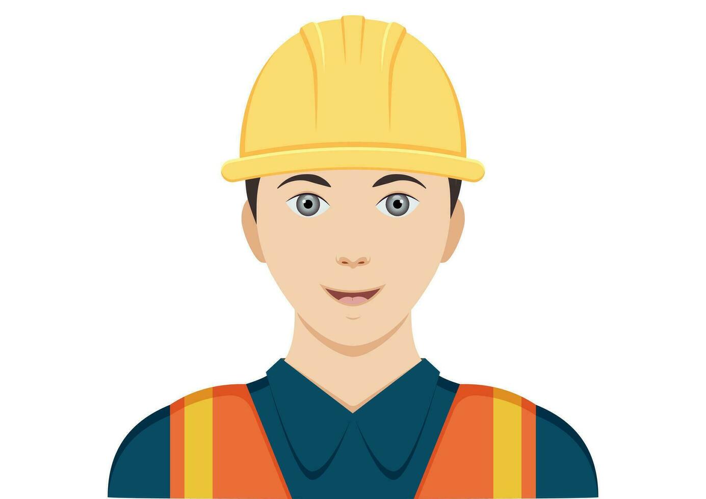 Portrait of a carpenter coordinator clipart vector on white background