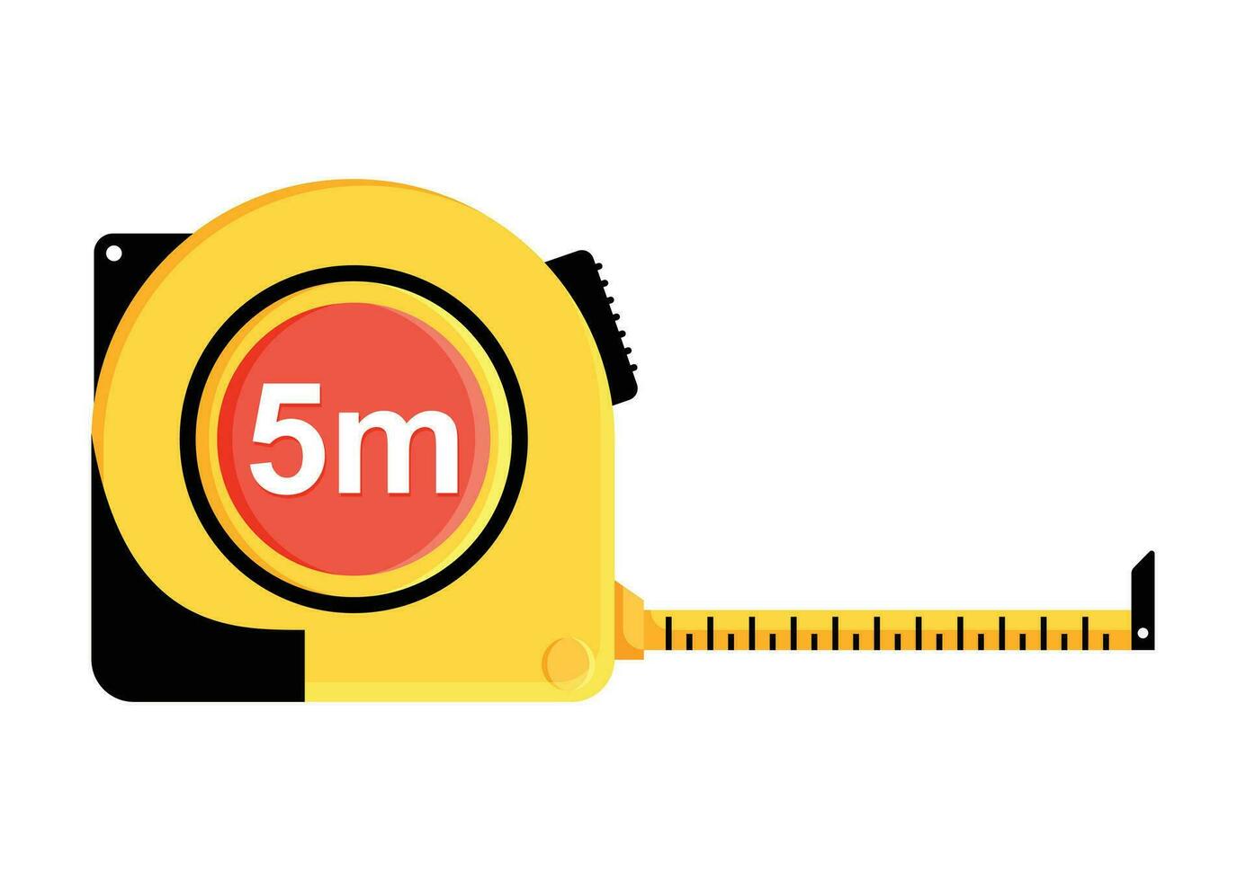 Measuring tape work tools clipart vector flat design isolated on white background