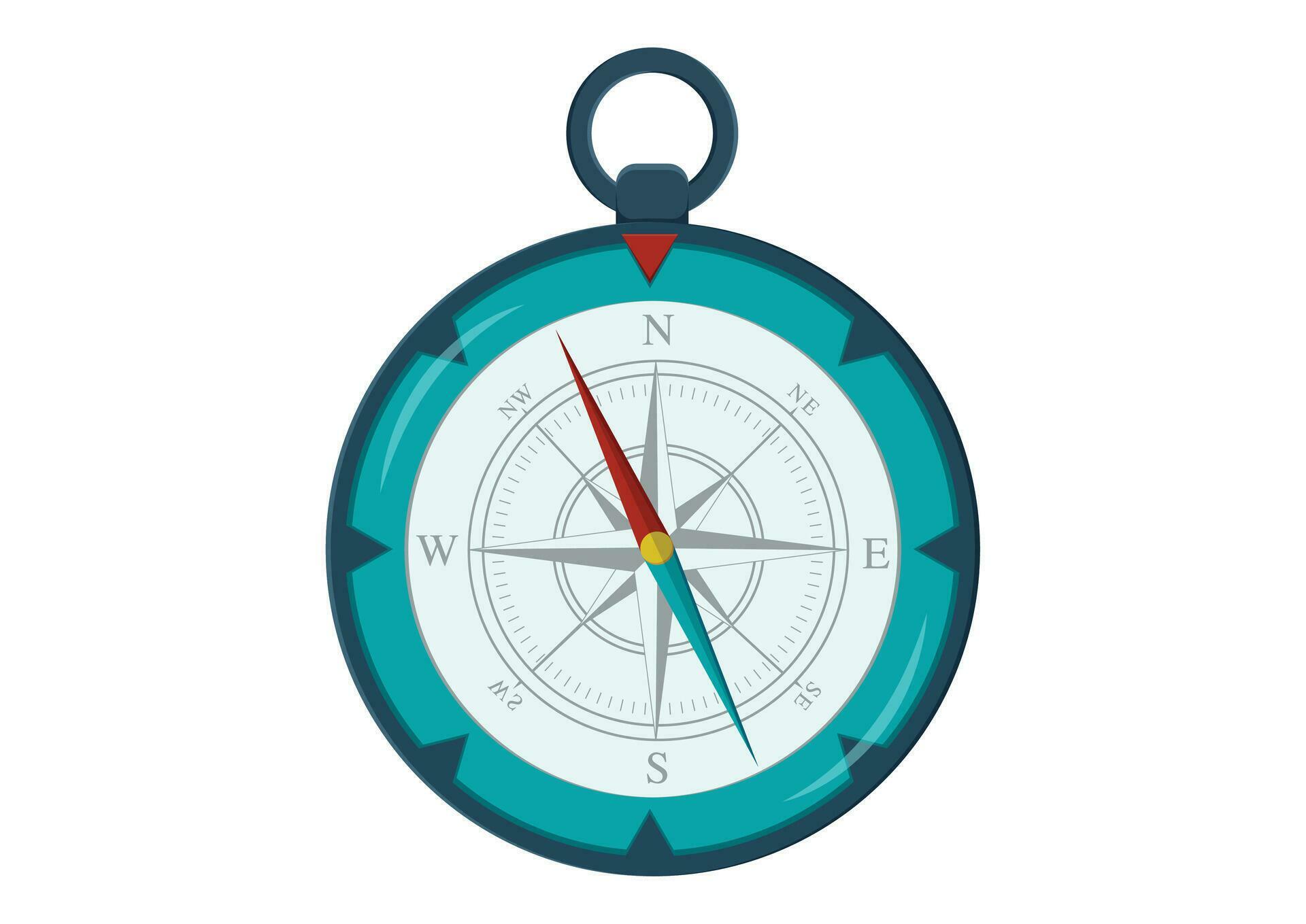 Nautical Compass for Heading and Direction Vector Illustration