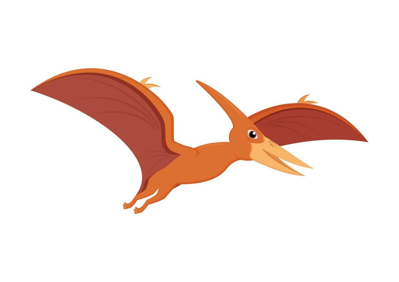 Pteranodon Dinosaur Cartoon Character Vector Illustration