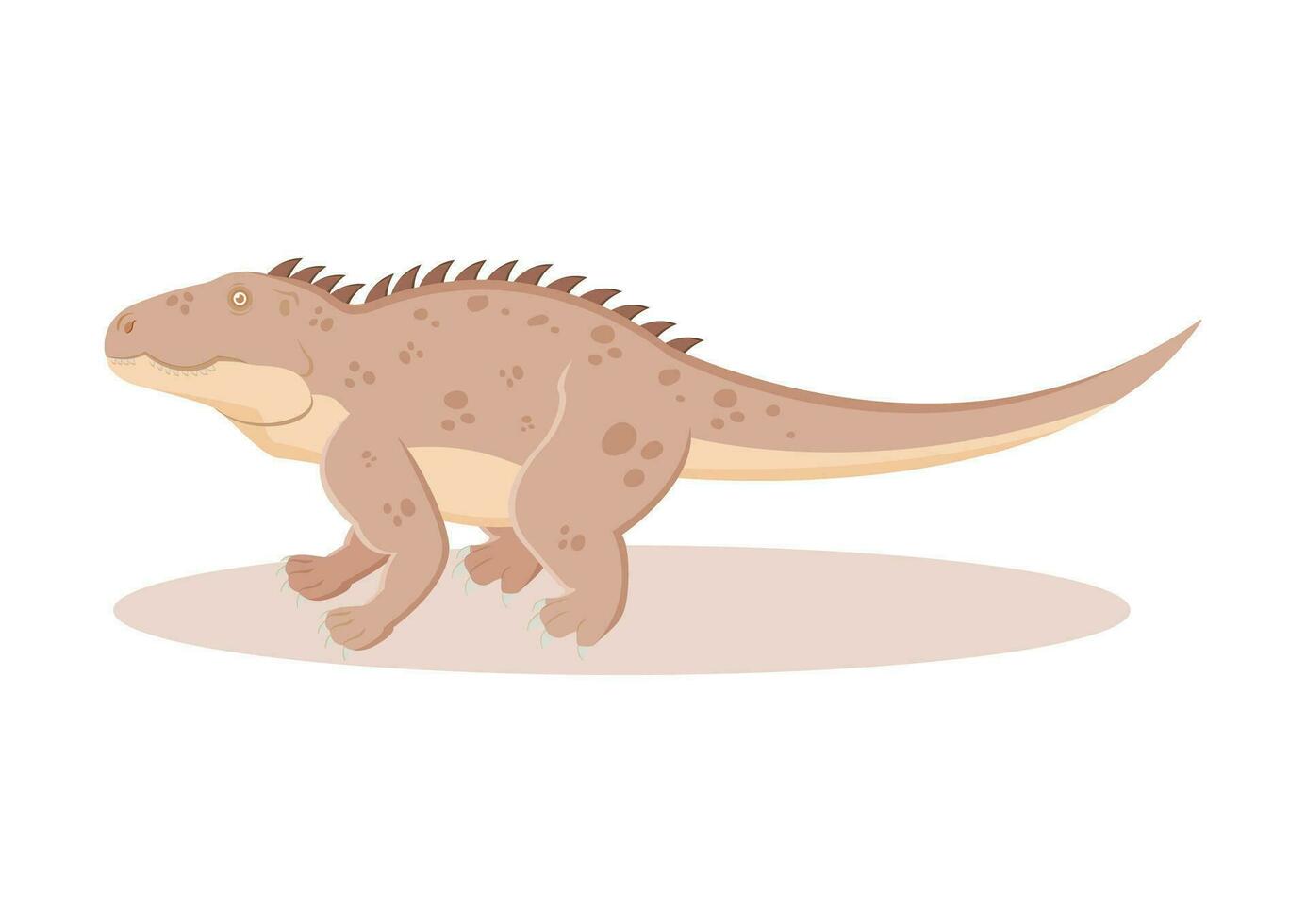 Shansisuchus Dinosaur Cartoon Character Vector Illustration