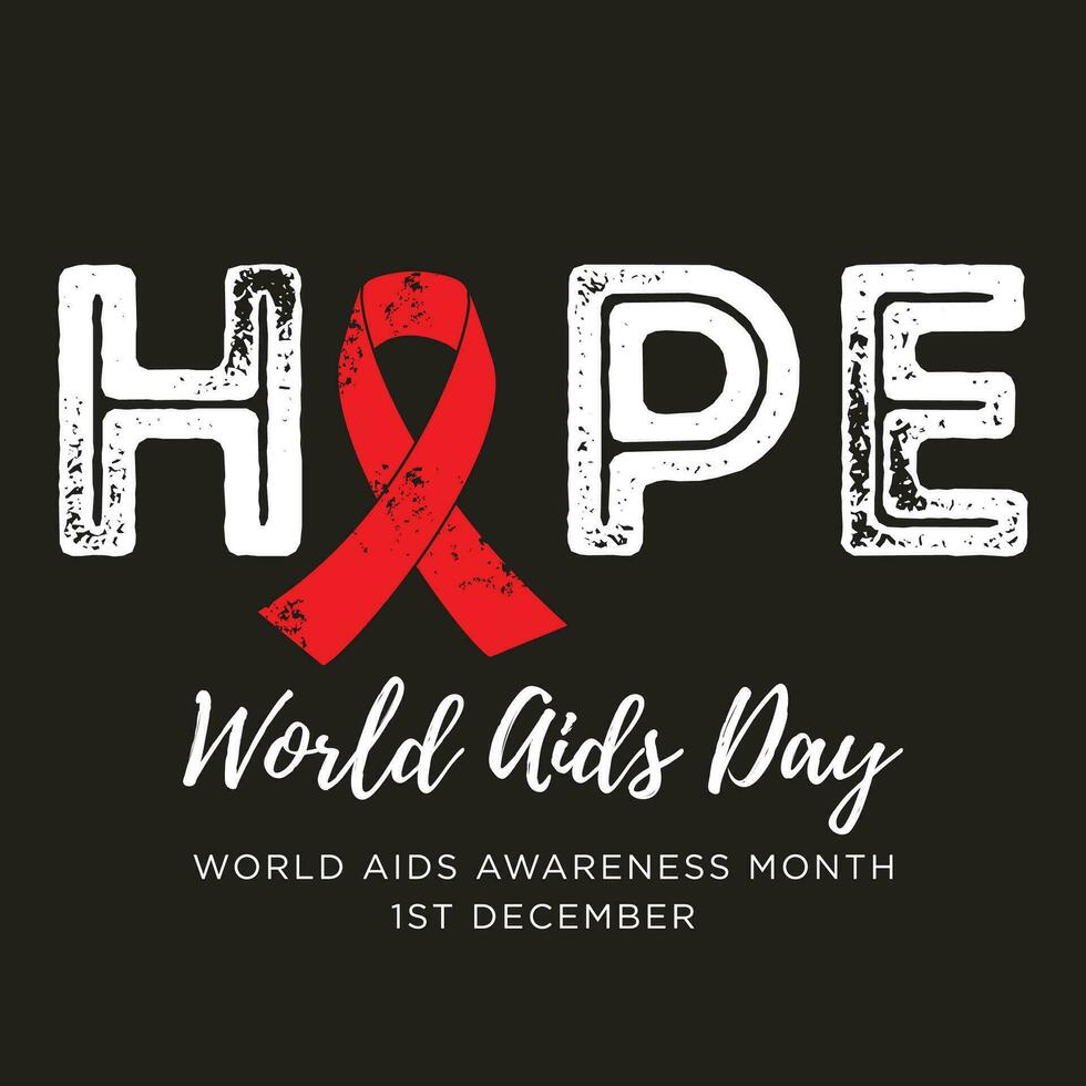 World aids day with ribbon vector  design illustration