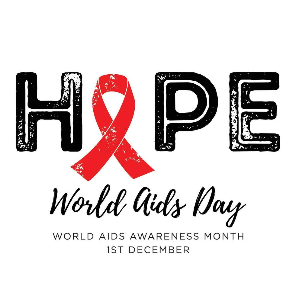 mundo SIDA día con cinta vector diseño ilustración