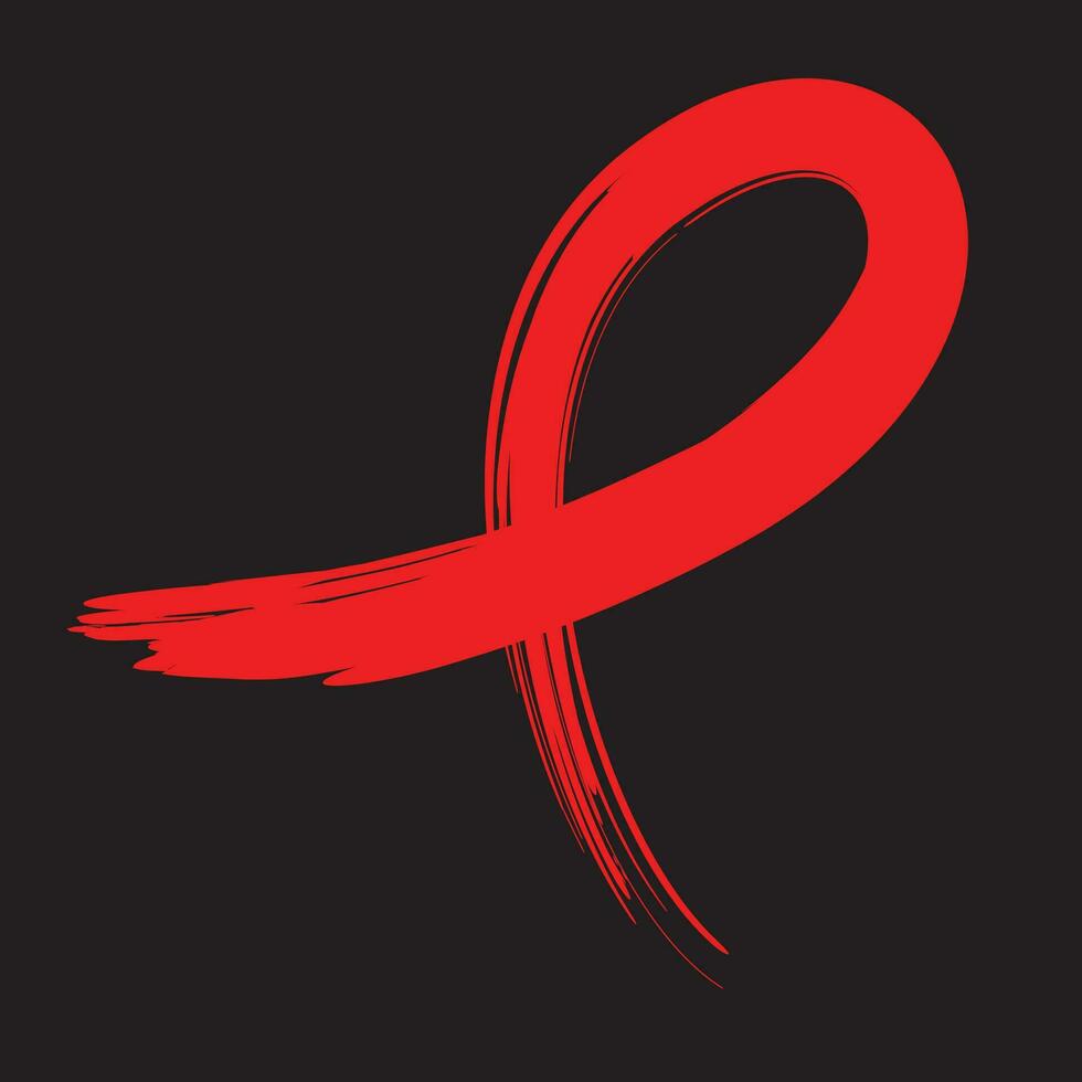 World AIDS Day Red Ribbon icon vector design