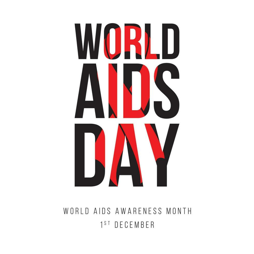 mundo SIDA día con cinta vector diseño ilustración