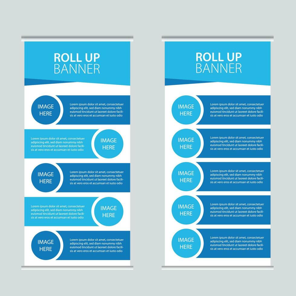 Roll up banner vertical template modern x-banner and flag banner vector design