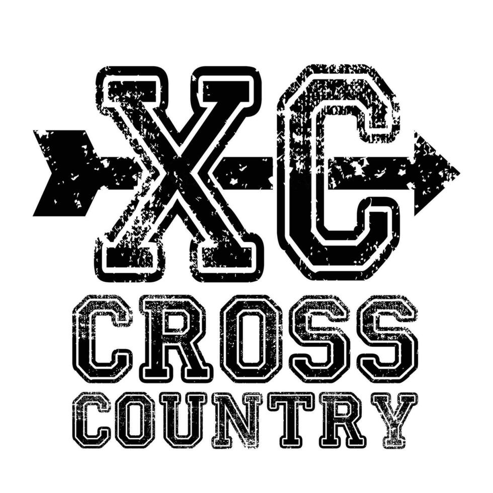 XC CC cross country t shirt design vector