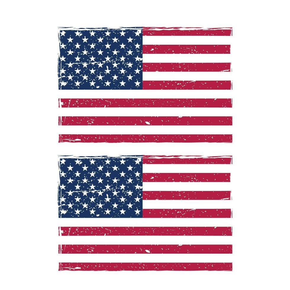 grunge Estados Unidos bandera americano bandera con grunge textura vector