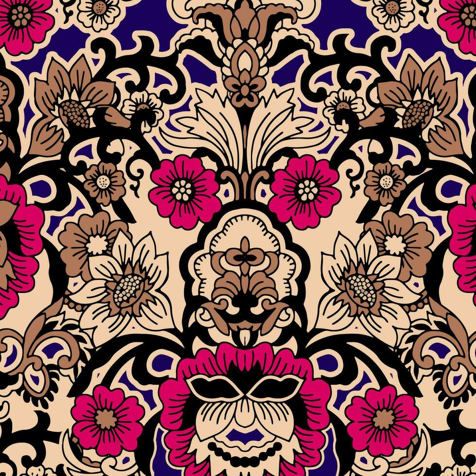 floral abstract pattern suitable for textile and printing needs vector