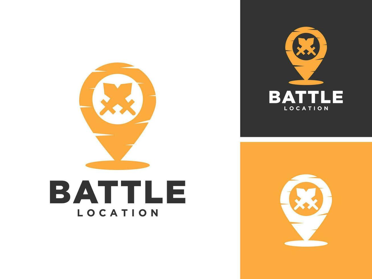 Vector battle war location simple modern logo