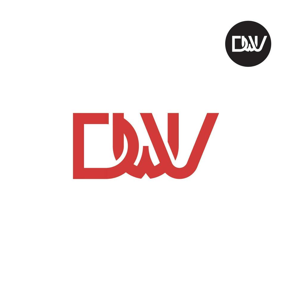 Letter DWV Monogram Logo Design vector